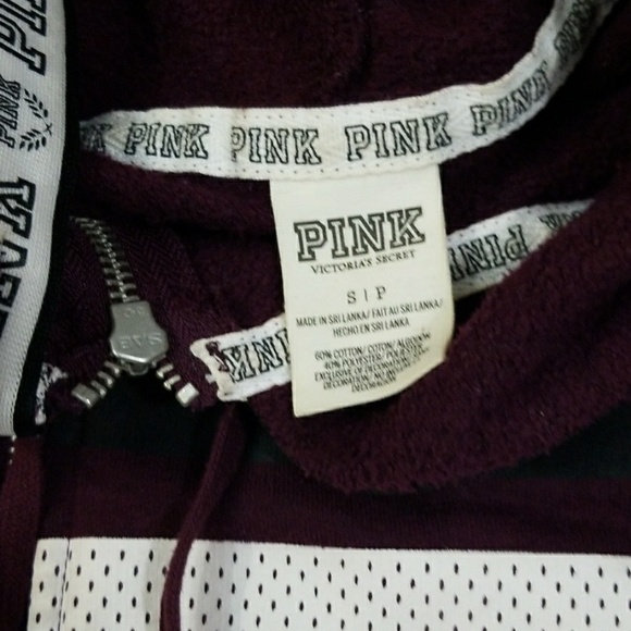Victoria Secret Pink zip up hoodie sweatshirt Sml - Picture 6 of 7